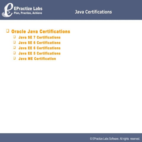 Java certifications