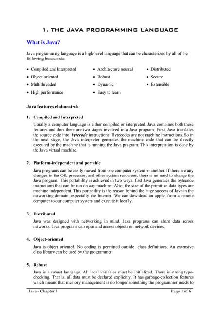 Top differences Between C and Java...... | PDF