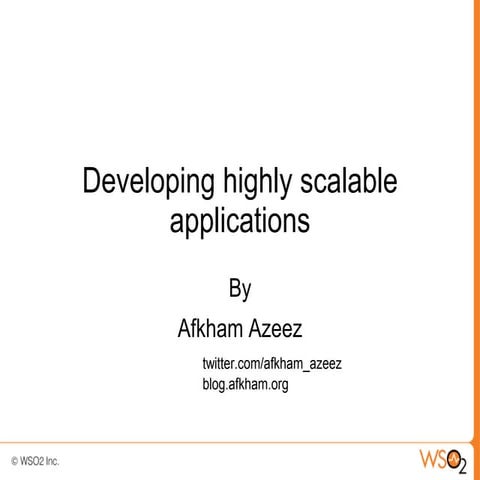 Java Colombo: Developing Highly Scalable Apps