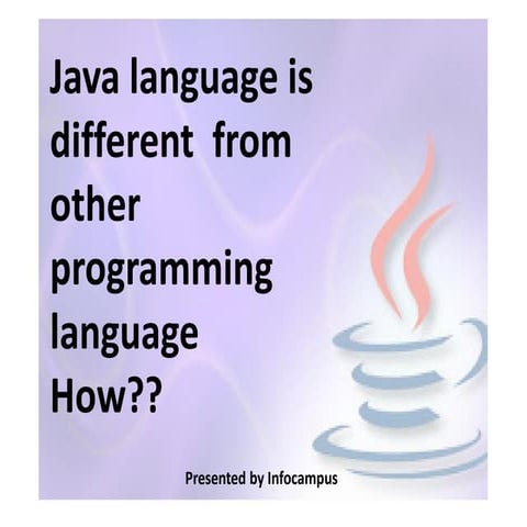 Java language is different from other programming languages, How? | PPT