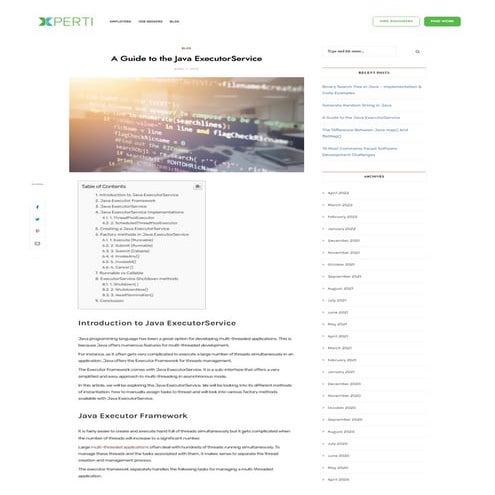 A Guide to the Java ExecutorService | PDF