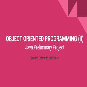 Scientific calcultor-Java | PPTX | Programming Languages | Computing