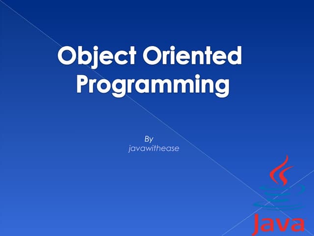 Java oops and fundamentals | PPT | Free Download