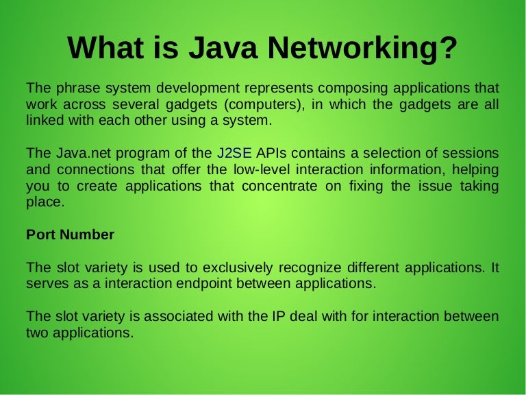 What is Java Networking?