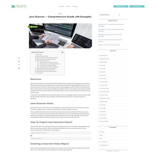 Java Scanner – Comprehensive Guide with Examples | PDF