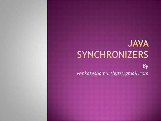 Java synchronizers
