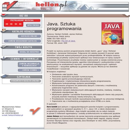 Java. Sztuka programowania
