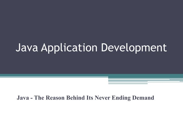 Java the reason behind its never en...