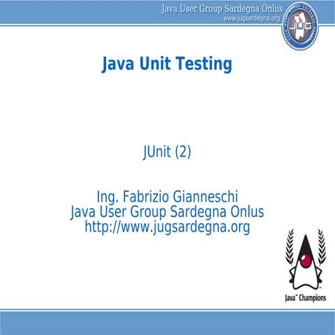 Java Unit Testing - JUnit (2) | PPT