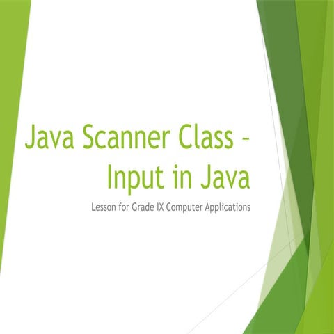 Scanner class java | PPT