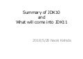 Summary of JDK10 and What will come into JDK11