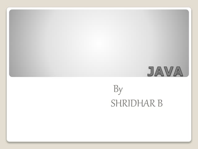 Java2 | PPT