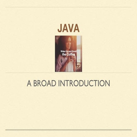 Java - A broad introduction