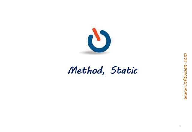 Java Method, Static Block