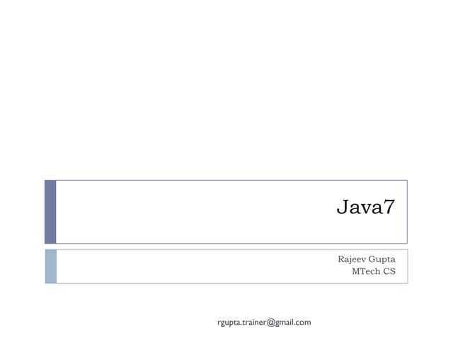Java 7 | PPT