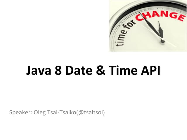 Java 8 date & time javaday2014
