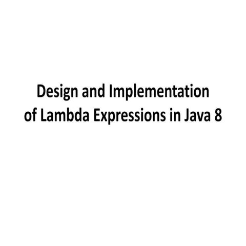 Java 8 lambda | PPTX