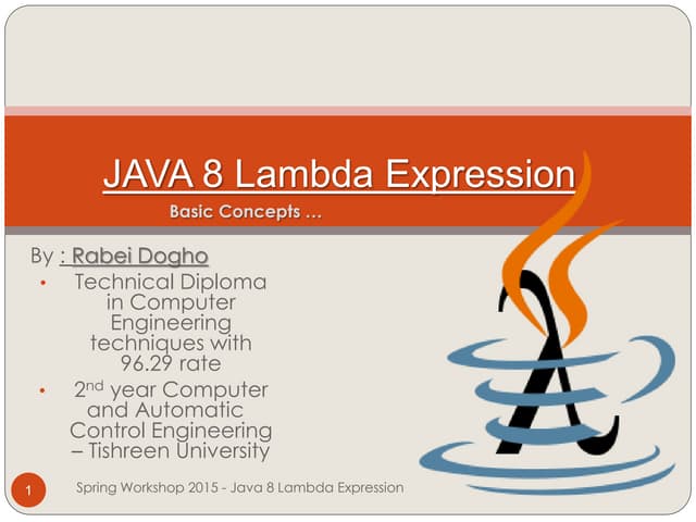 Java 8 lambda expression | PPTX