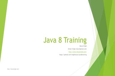 Java8 training  - Class 1