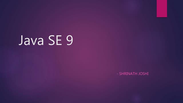 Java 9 features | PPT