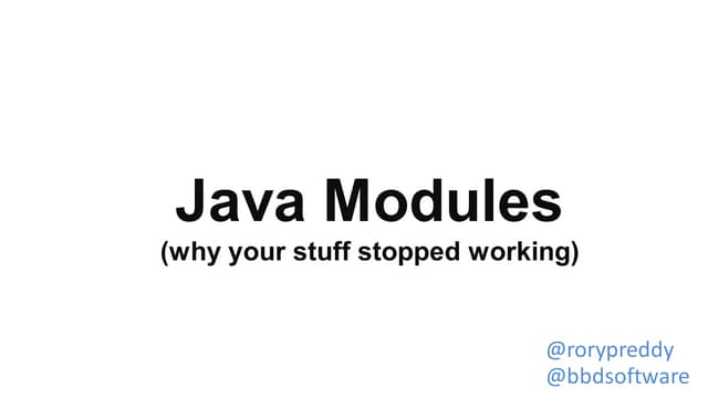 Java modules | PPT