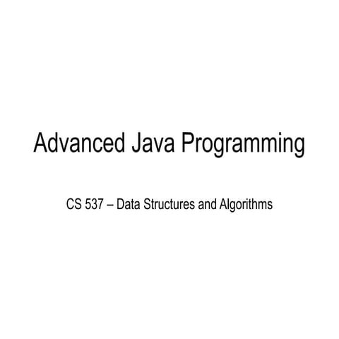 JavaAdvanced programming for expertes dsd | PPT
