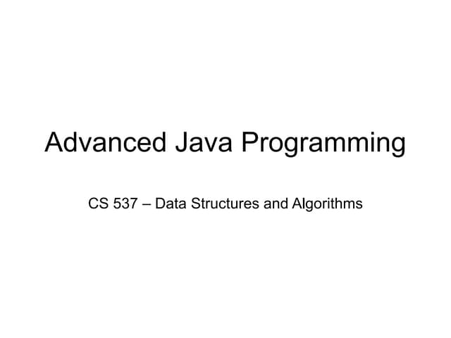 JavaAdvanced programming for expertes dsd | PPT