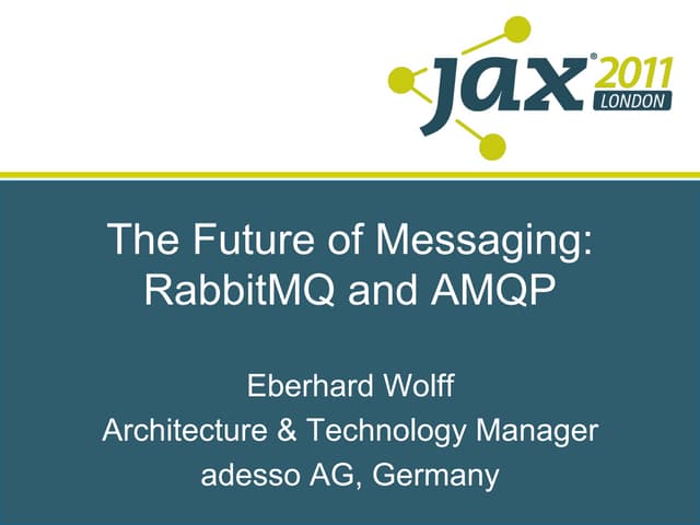 The Future of Messaging: RabbitMQ and AMQP 
