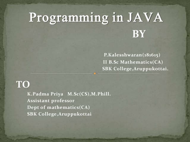 Java and c++