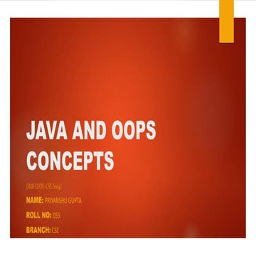 JAVA AND OOPS CONCEPTS.pptx helpful for engineering | PPT