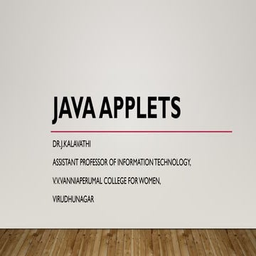 web browser or Java Applets with Example