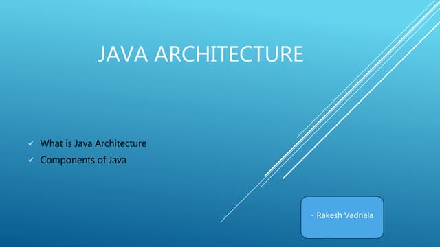 Java architecture