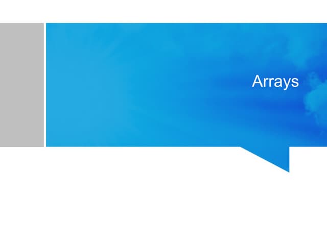 Java arrays | PPT