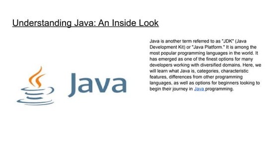 The best java Programming training institute | PPT