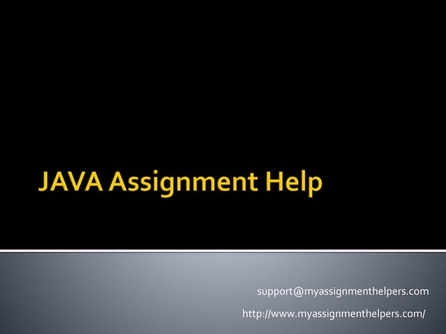 Java assignment help