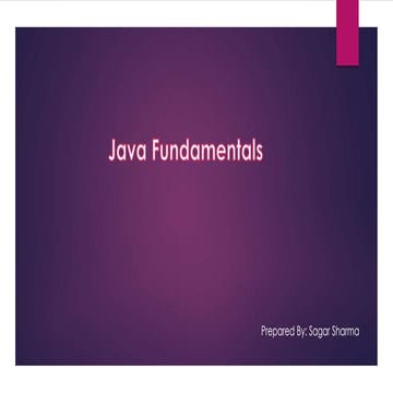 Java basics | PPT