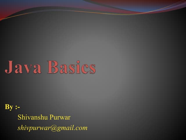 Java basics | PPTX