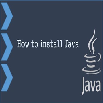 How to install Java and how to set the path | PPT