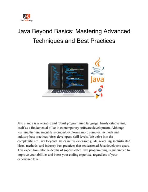 Java Beyond Basics_ Mastering Advanced Techniques and Best Practices.pdf