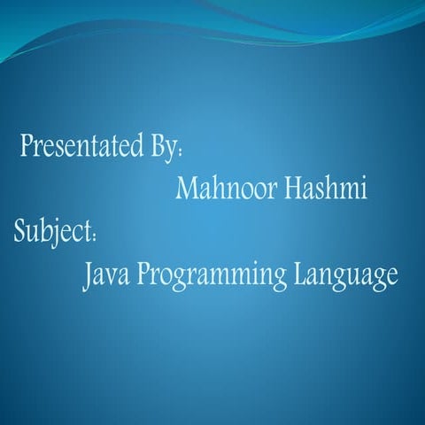 Java byte code presentation | PPT