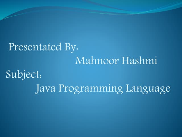 Java byte code presentation