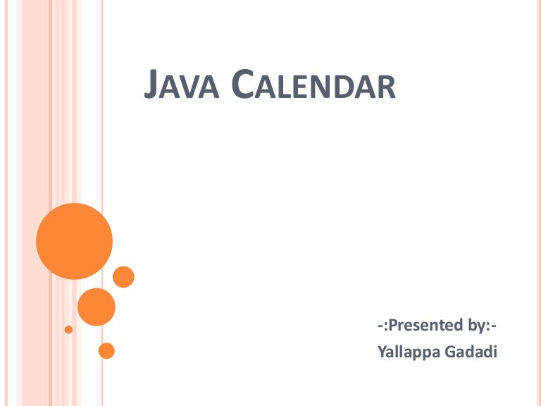 Java calendar