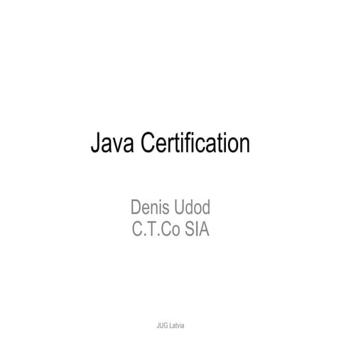 Java Certification | PPT