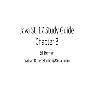 Chapter 3 of Java 17 Certification sample questions