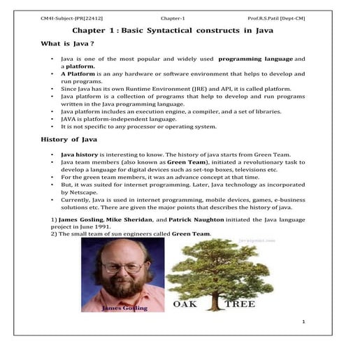 Comprehensive Introduction to Java Programming Language and Its ...