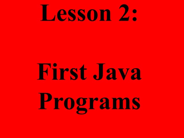 Java Chapter 2 Overview.ppt | Programming Languages | Computing