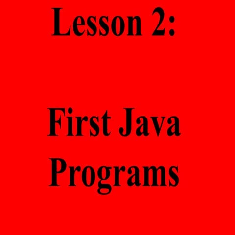 Java Chapter 2 Overview.ppt