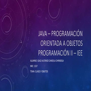 Java – Clases y Objetos