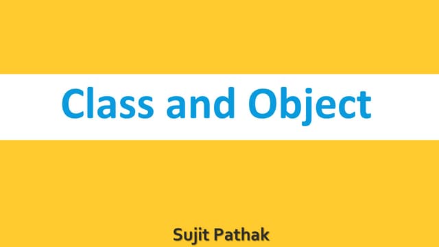 Java class & object | PPT