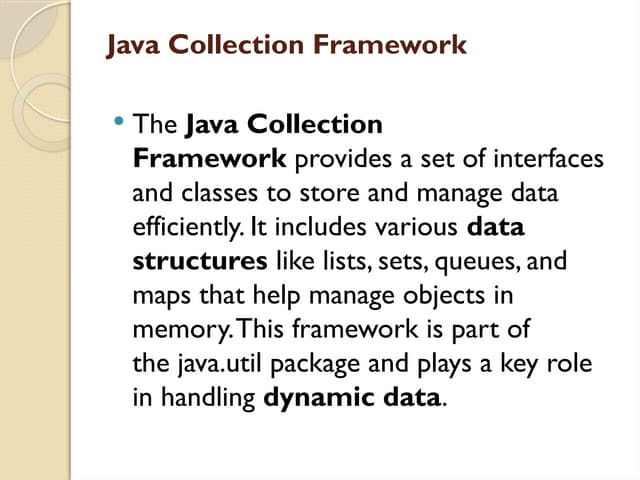 Java Collection Frameworkfdnfbjrbffhfhjdfdsbhff